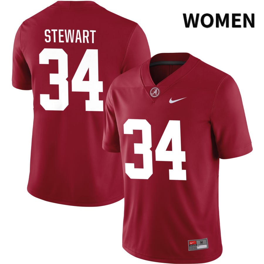 Alabama Crimson Tide Women's Mekiel Stewart #34 NIL Crimson 2022 NCAA Authentic Stitched College Football Jersey IL16Y38CU